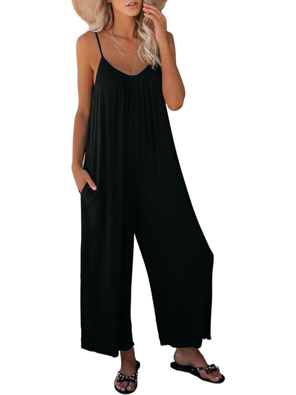 Summer Casual Sleeveless Jumpsuit for Women | Loose Fit, Adjustable Straps